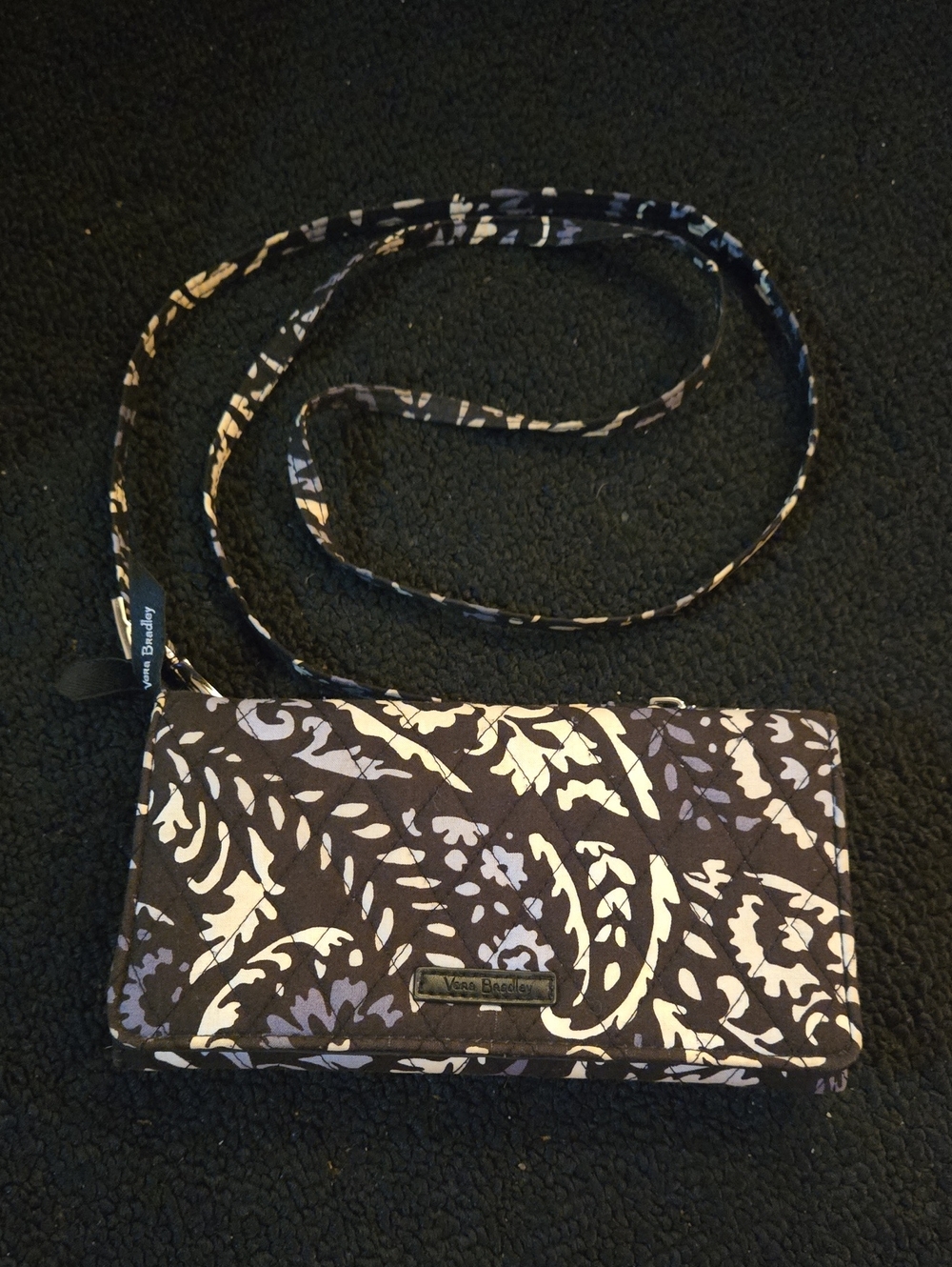 Vera Bradley 3 In 1 Crossbody Paisley Noir